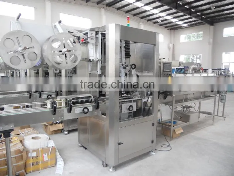 2015 hot sale automatic bottle shrink sleeve labeling machine