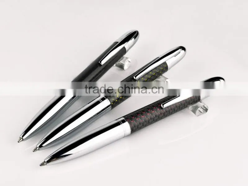 Luxury carbon fiber designed Featured roller pen with metal pen