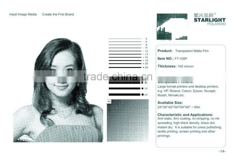 Polaroid Plastic Matte PET Film