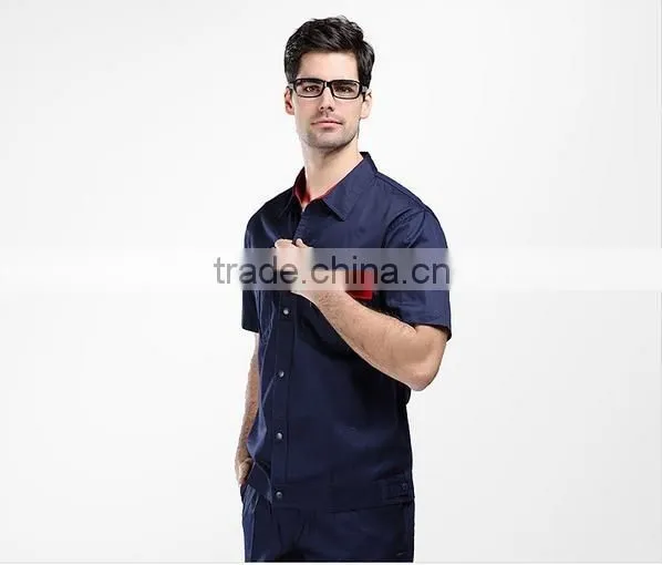 2015 Summer breathable short sleeve motor repair clothing Workshop mechanic suit factory clothing