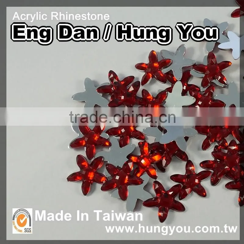 Bling Flower Shaped Flat Back Rhinestones for Nail Art