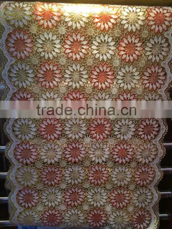 PVA lace golden or silvery table cloth New products