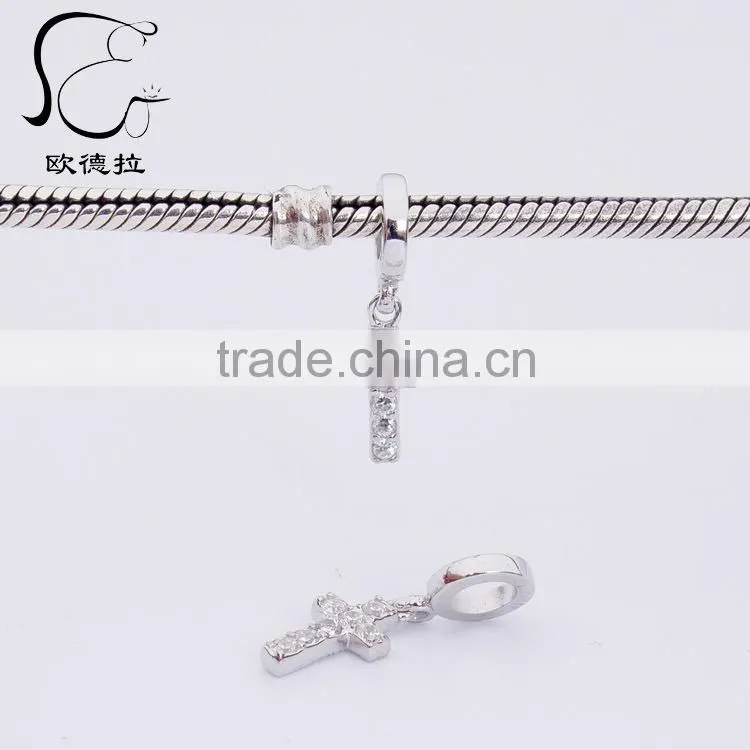 925 silver Radian cross charm pendant jewelry