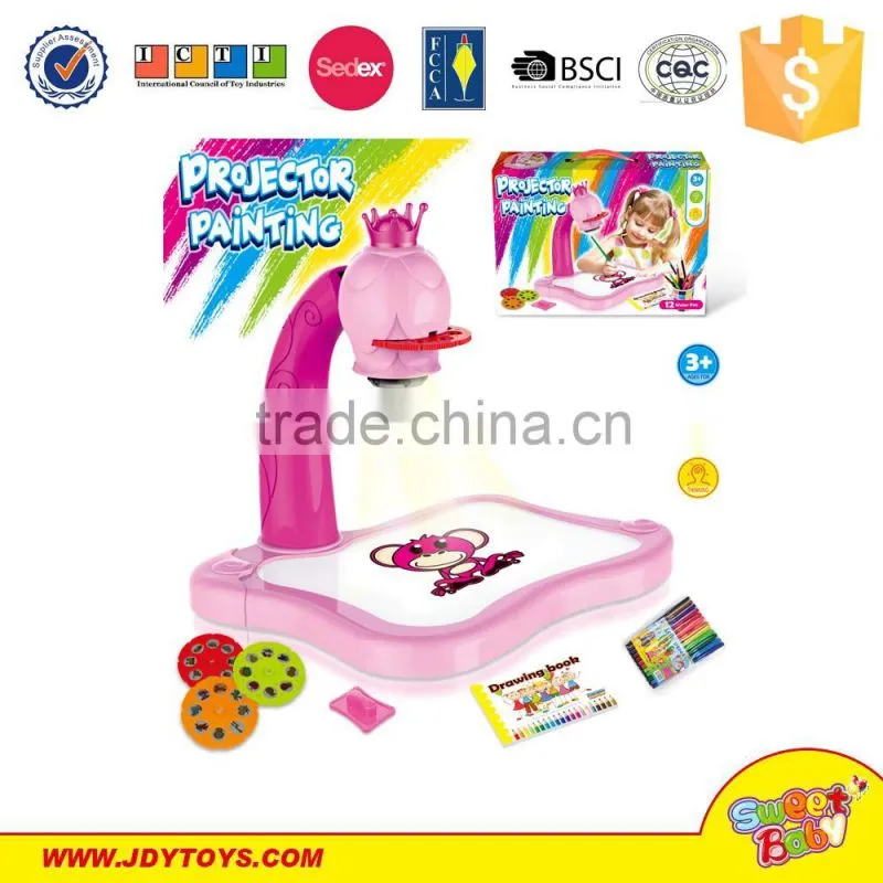 2016 Intelligent toys projection painting machine projector desk robot