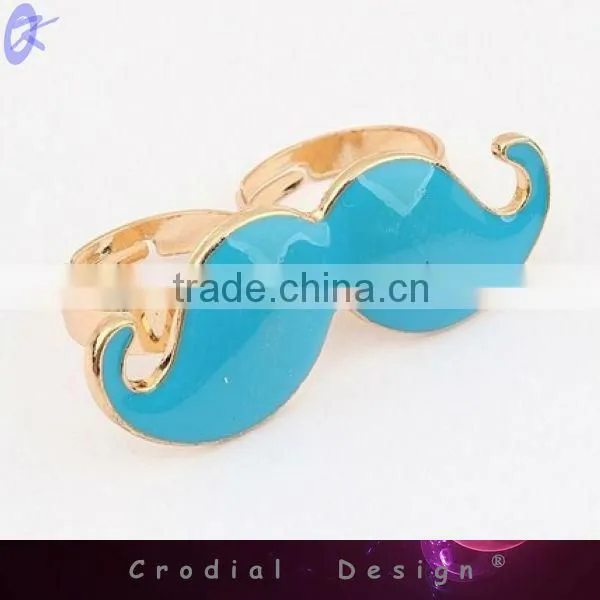 2013 New Products Cheap Wholedale Oil Drip Mustache Fashion Rings For Women