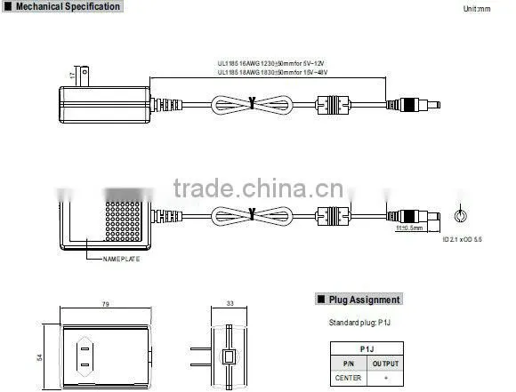 Mean well CE CB TUV CCC wall mounted power supply 20~25W 7.5v 25w adapter