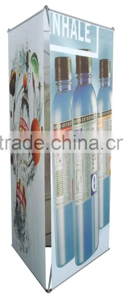 3-sided triangle banner display stand