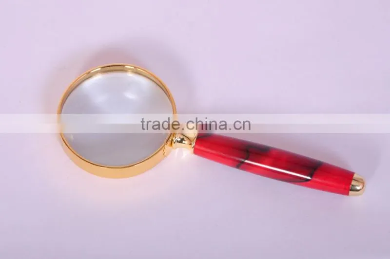5X magnifying glass with jade handle for collecting or home use