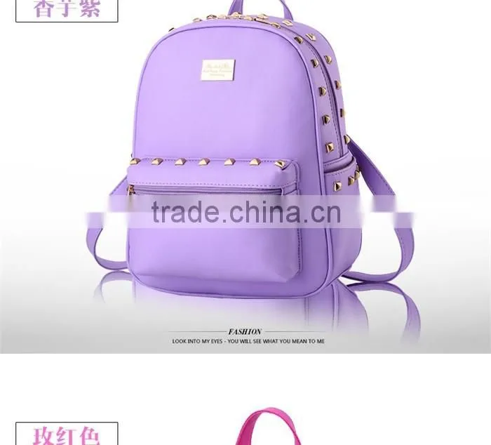 Korea style travel bag girls fashionable high school teenage backpack