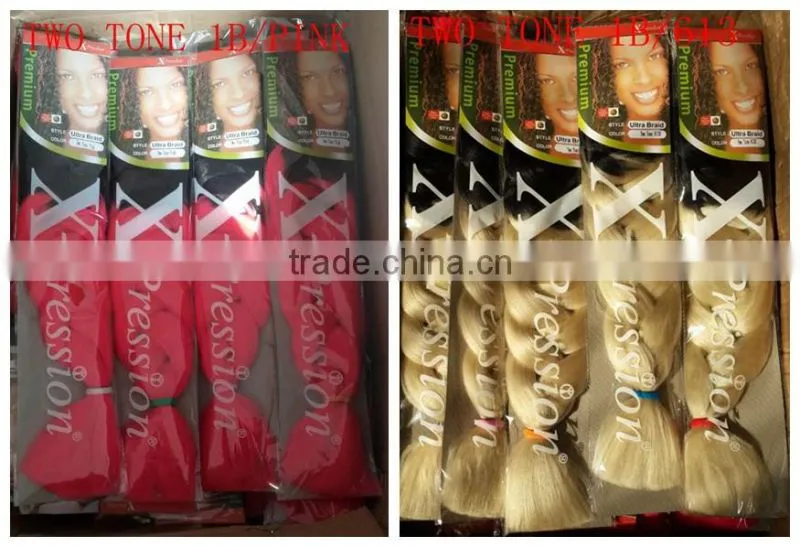 Japanese fiber solid and ombre color senegalese twist hair crochet hair extension