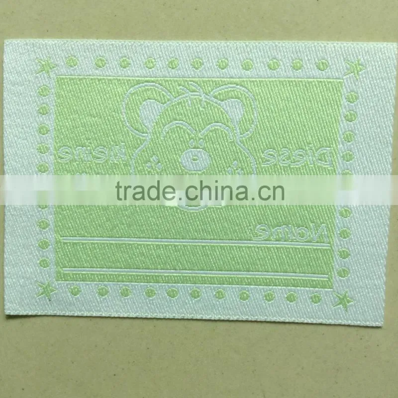 factory direct woven labels sew on type main label for clothing garment wash care labels