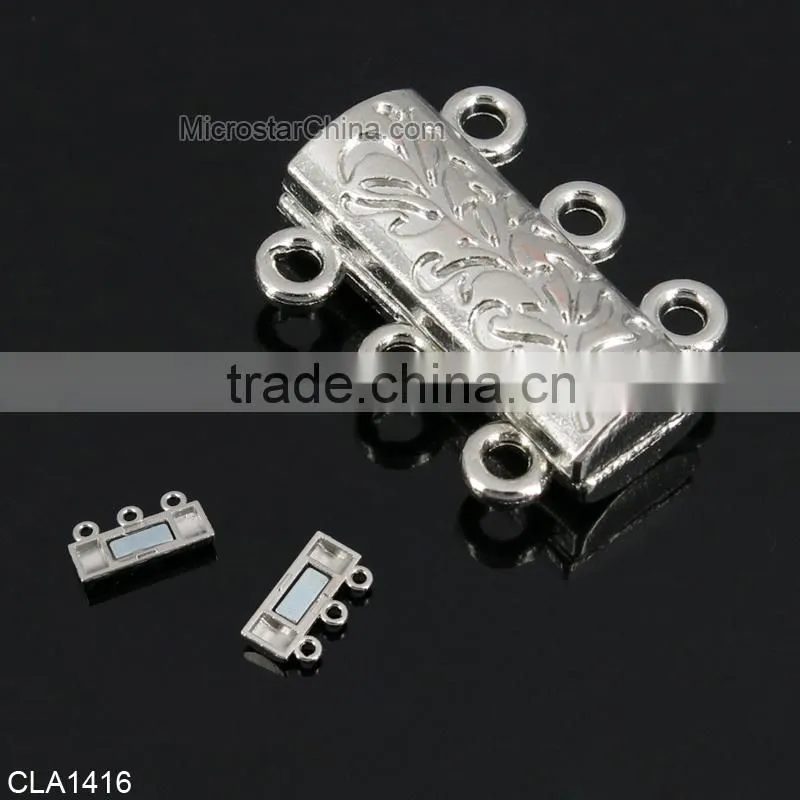 Fashion jewelry components top quality zinc alloy material leather bracelet clasp