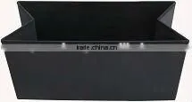Luxury!Black PU Leather foldable storage ottoman whit buttons