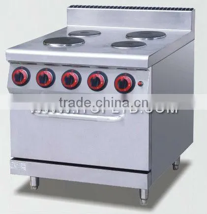 Electric cooktops with oven or cabinet