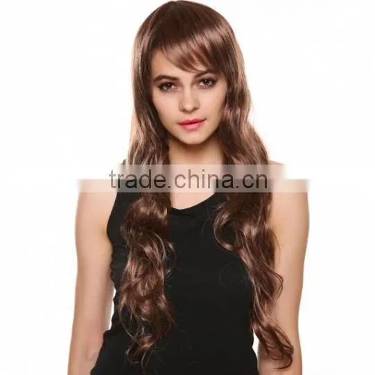 Fashion Women Long Curly Wavy Wig, Synthetic Hair Wig