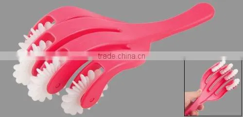 Handheld Plastic 4 Rollers Body Buttocks Massager Slimming Tool