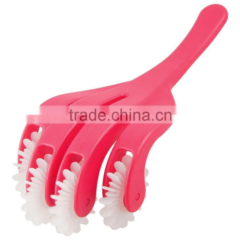 Handheld Plastic 4 Rollers Body Buttocks Massager Slimming Tool