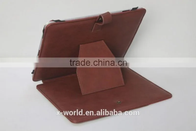 Genuine leather business brief leather case 10 inch universal stand leather case