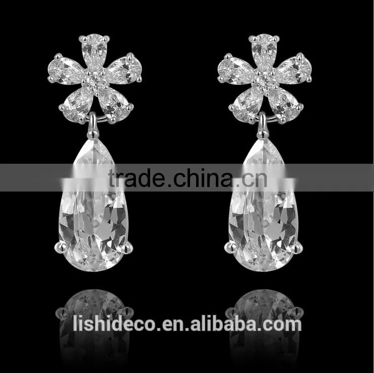 Latest Design Wholesale Simple Silver Crystal Jewelry Necklace Set Designs Women Pendant Necklace