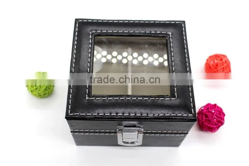 double watch show box luxury wristwatch display case made in china