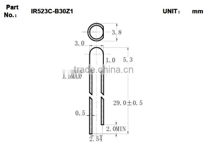 3mm 940nm 850nm dip IR led