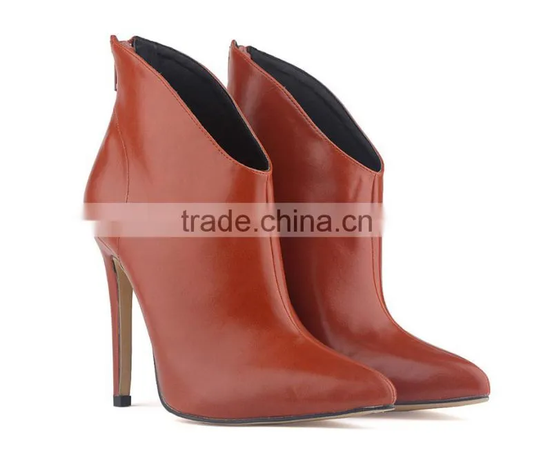 2015 High Quality Europen Style Women High Heel Boots For Autumn Winter Personality Short Boots