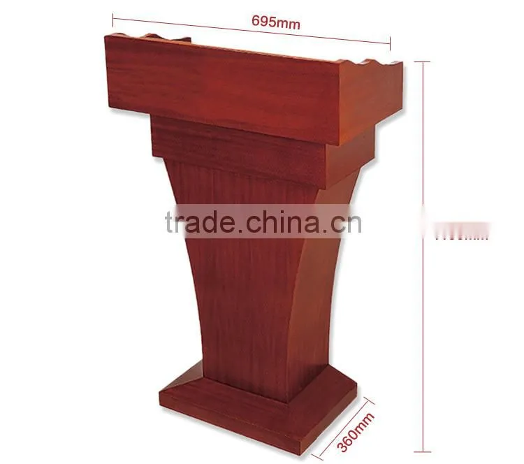 Wooden speech church rostrum fancy design podium lectern for sale