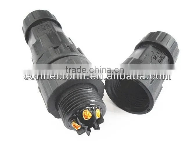 high quality circular waterproof connector 6 pin cable connector