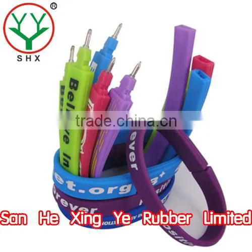 High quality men rubber bracelet rubber refill bracelet