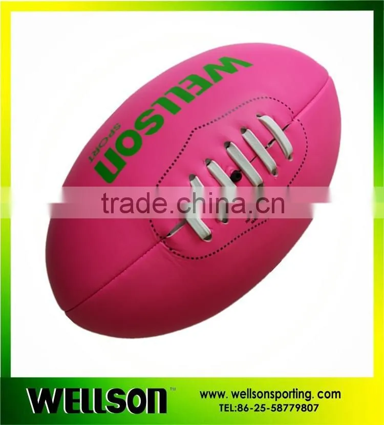 Machine sewn soft PVC foamed AFL ball