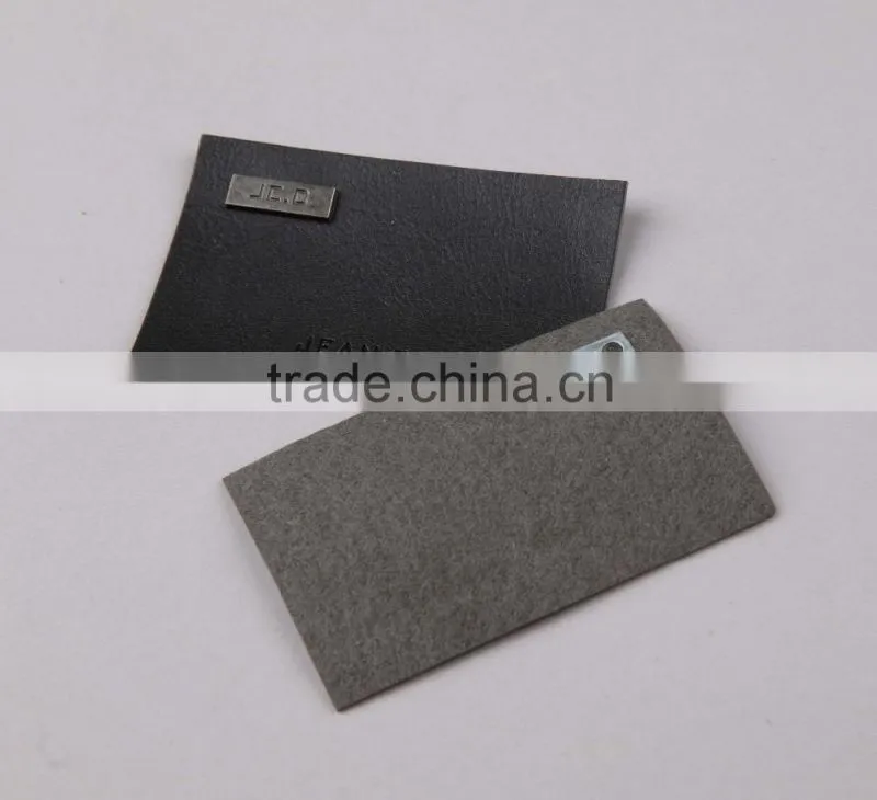 Personalised Embossed PU Leather Patches with Metal