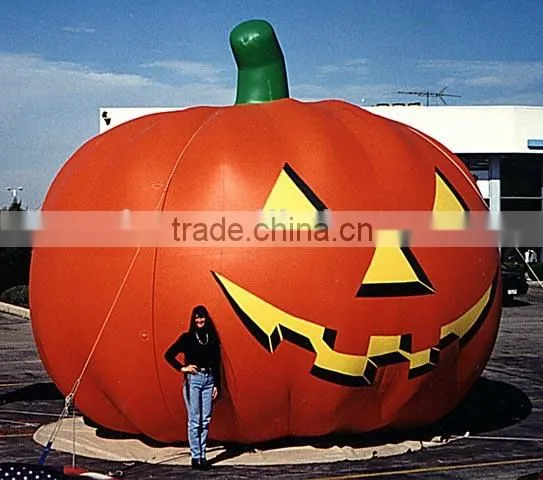 Halloween Decoration pumpkin, scary cartoon inflatable pumpkin with Led