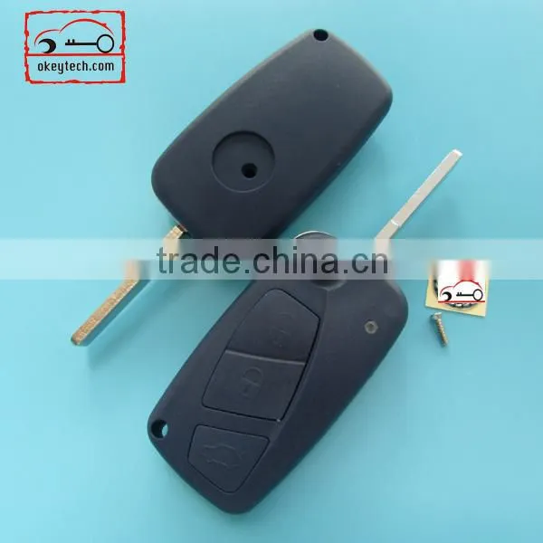 Best price car key case Fiat flip key shell 3 button for fiat flip key case for fiat key