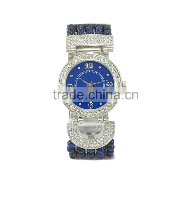 Fashion design colorful bead band Europe style wide band bracelt watches factory watch ladies casual