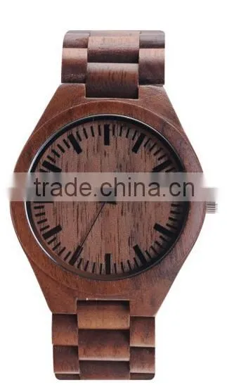 2016 Eco-friendly Wood Quartz Wrist Watch,Wooden Watches Men With Japanese Movement 2035