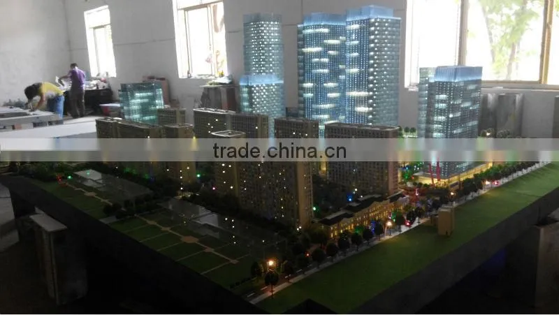 Miniature building scale model with lighting system for exhibition/customize miniature model making