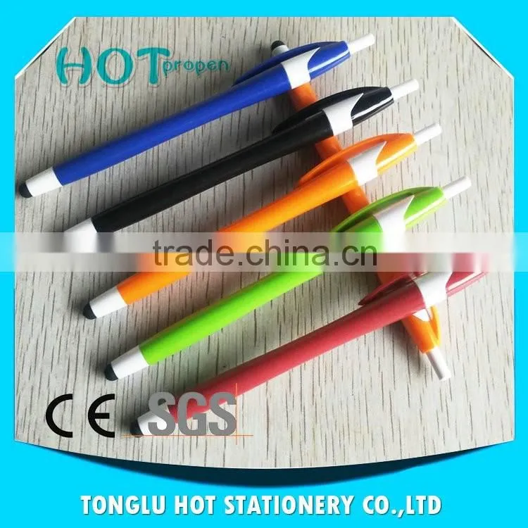 Unique products to buy Solid color barrel and clip logo stylus pen