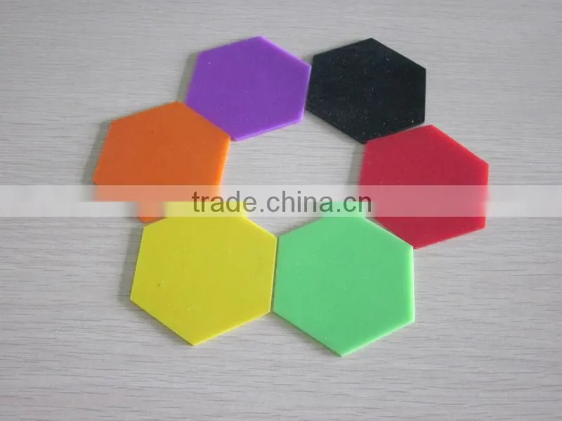 Hot selling silicone polygon coaster baking clean mat