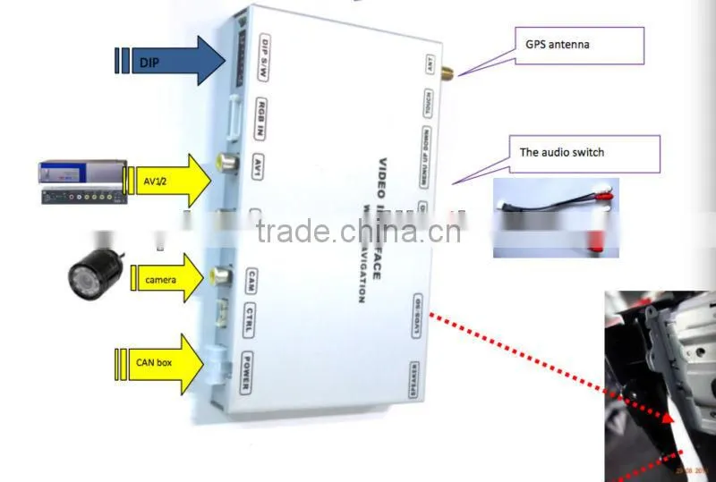 new Video Interface with GPS Navigation Box for Handa Crider 2013