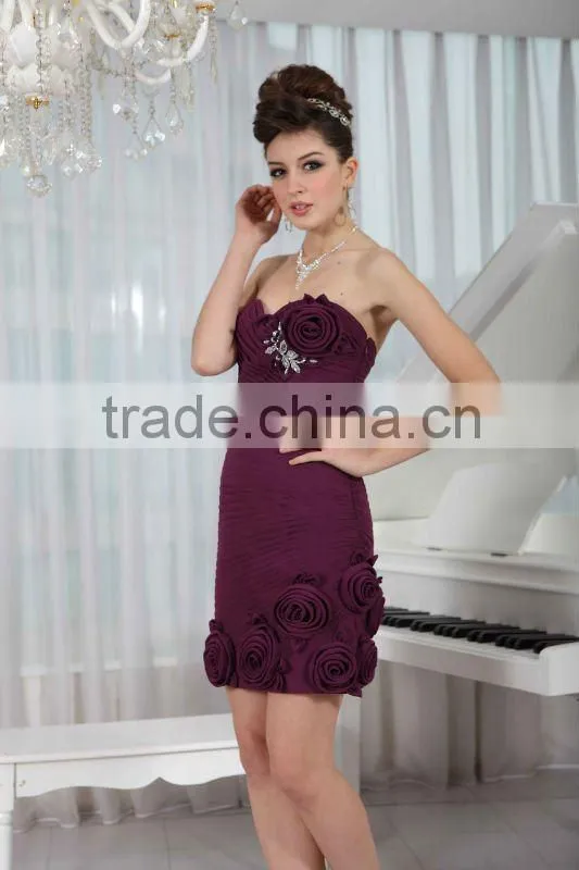 new arrival cocktail party dresses short formal dresses pleated dress on sale 09188