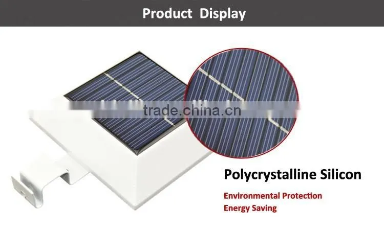 SL-4LFL 4led white square IP65 PIR sensor solar light for garden