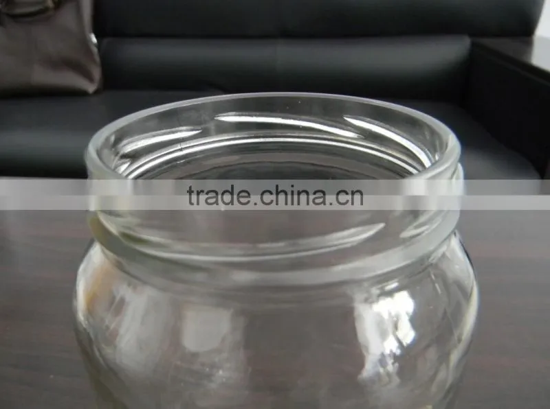 hot sale clear 1L glass bottle with metal lid