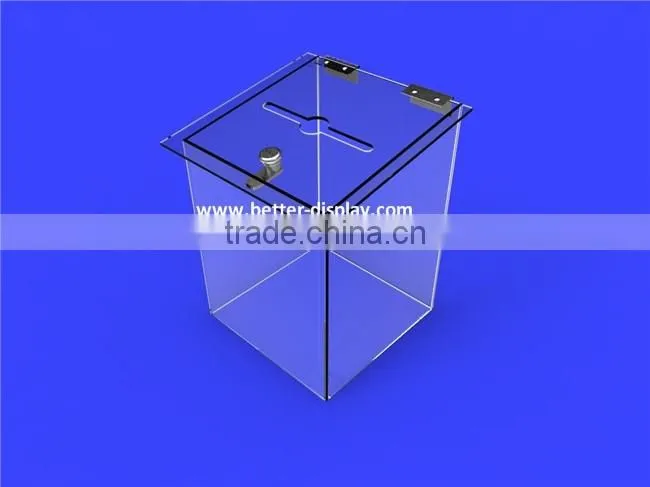 wholesale acrylic green donation boxes