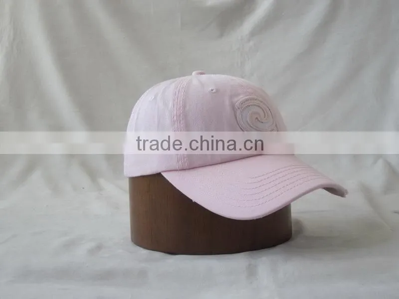 100% cotton girls' washed cap for golf
