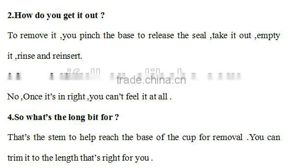 Reusable silicone Period Cup made of Best BPA Free