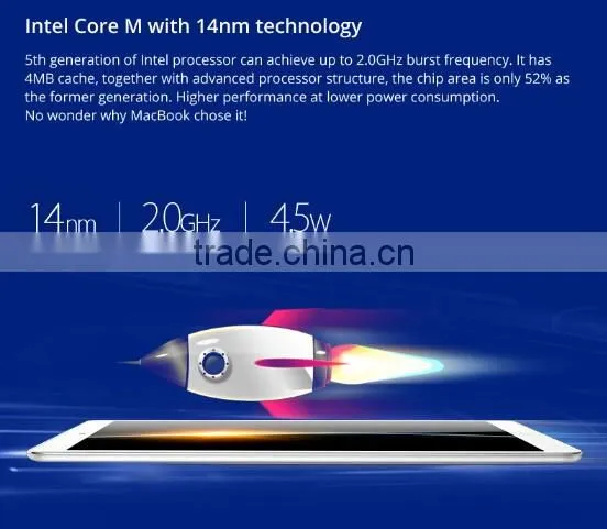 9.7" Onda V919 3G Core M Win 10 Android 5.0 Tablet PC Intel Core M 5Y10 SSD 64GB RAM 4GB WCDMA 3G IPS Screen