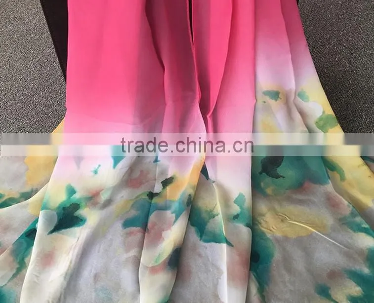 Made in Yiwu China Cheap Silk Scarf Shawls for Fashion Latest Ladies and Women