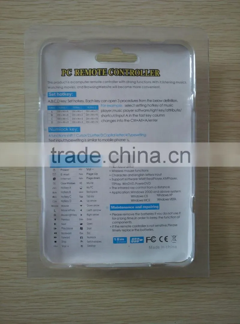 Original universal remote control for PC remote control FOR WINDOW2000 WINDOW XP WINDOWMCE WINDOW VISTA