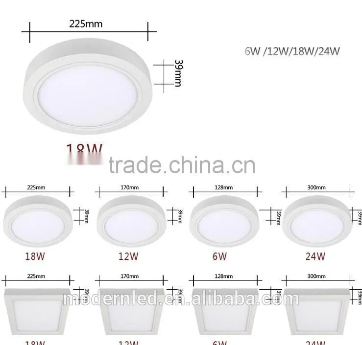 surface led panel light 10 inch 24w dia 300