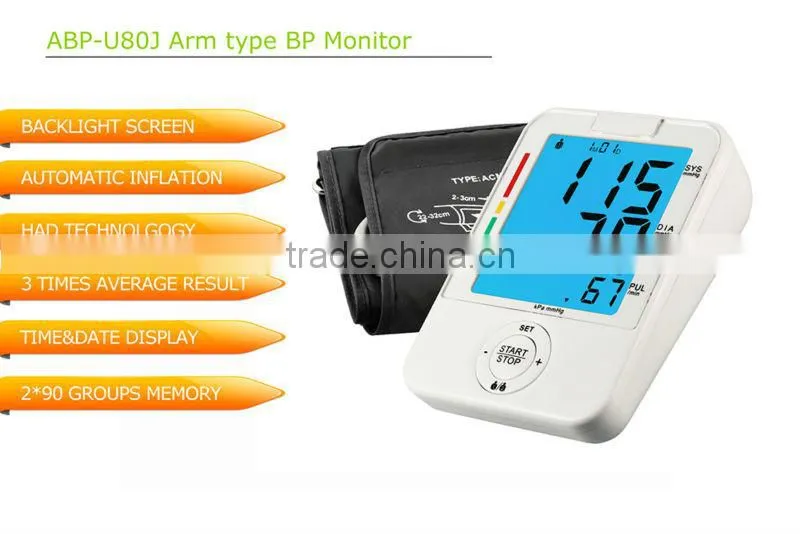 Large Size Blue Backlight Blood Pressure Monitor